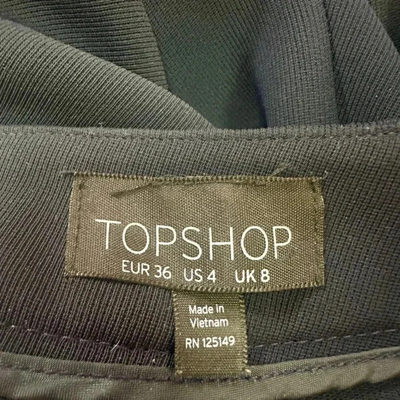 Topshop Wide Leg Track Style Navy Dress Pants with Stripe Detail Women’s Sz 2-4 - Picture 8 of 8